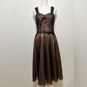 De Laru Y2K Lace Beaded Gothic Vamp Dress
